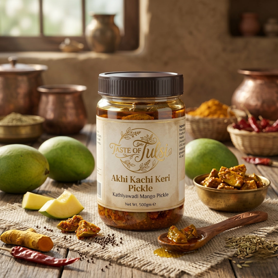 Aakhi Kachi Keri Pickle (આખી કાચી કેરીનું અથાણું)