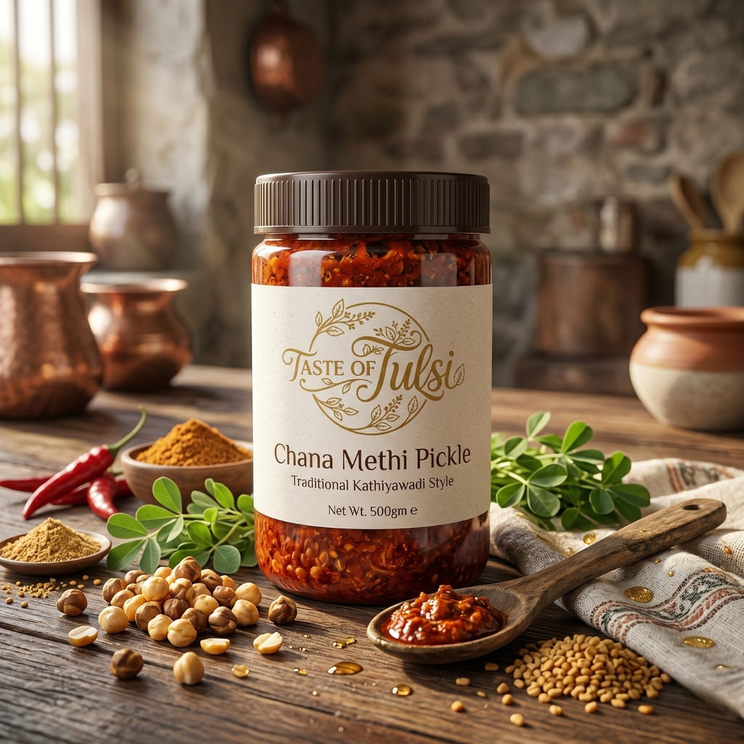 Chana Methi Pickle ( ચણા મેથીનું અથાણું)